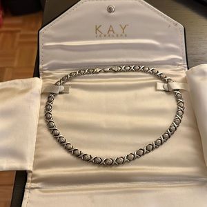 Sterling silver Kay Jewelers XO round necklace